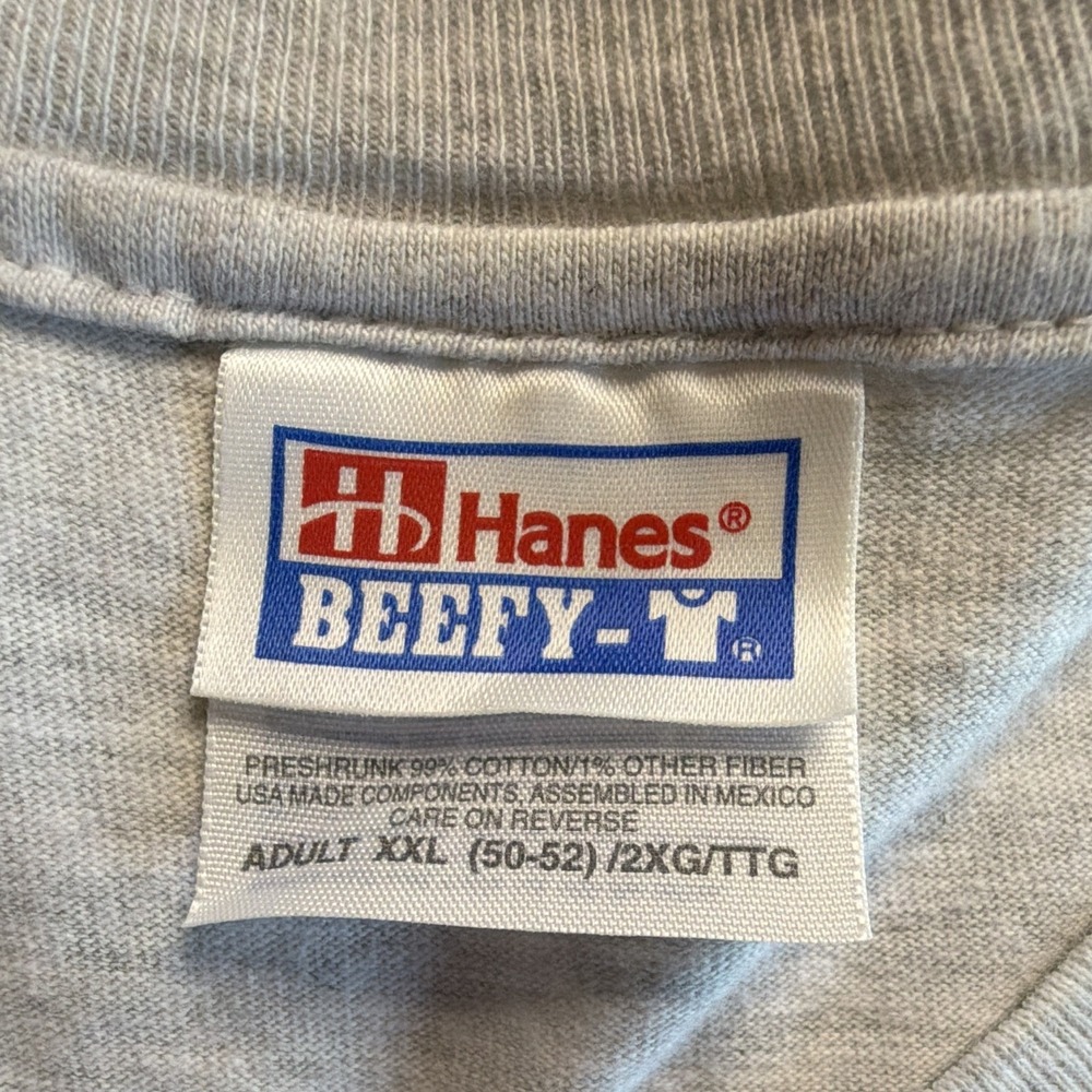 Hanes Beefy-T Mens 2XL Gray Crew Neck Short Sleeve Idaho Graphic Tee 1997 - Picture 3 of 7